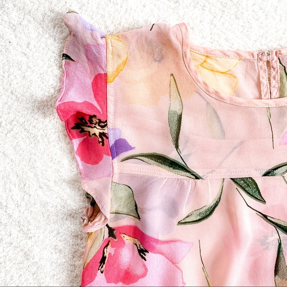 Reformation Floral Ruffle Sleeve Boho Top - Picture 8 of 13